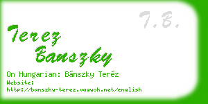 terez banszky business card